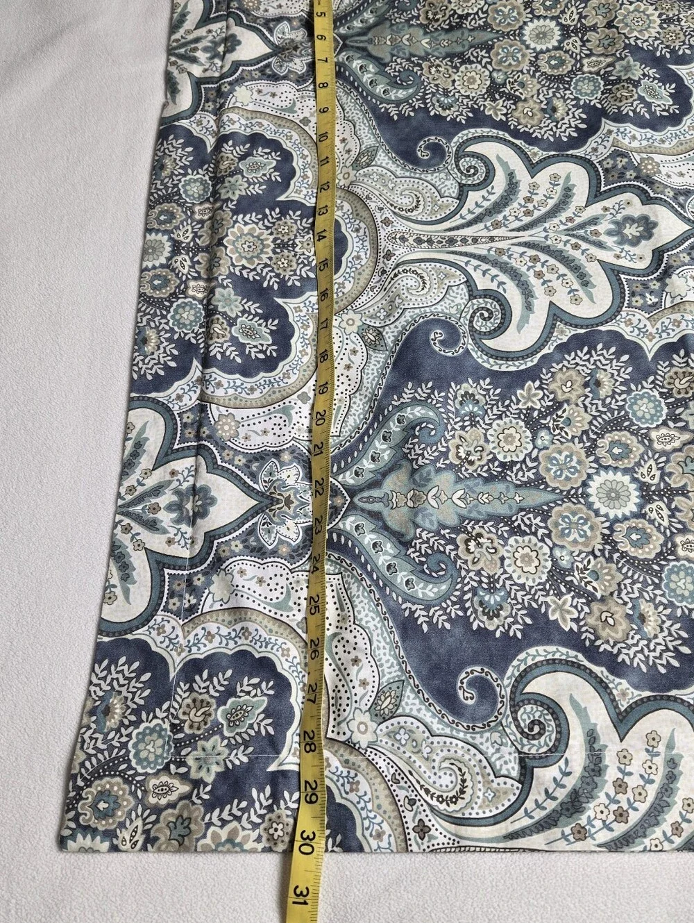 Pottery Barn Jordana Paisley Percale Pillow Shams Featuring Blue Floral Paisley